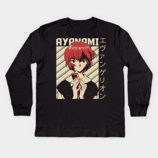 Evangelion Rei Kids Long Sleeve T-Shirt